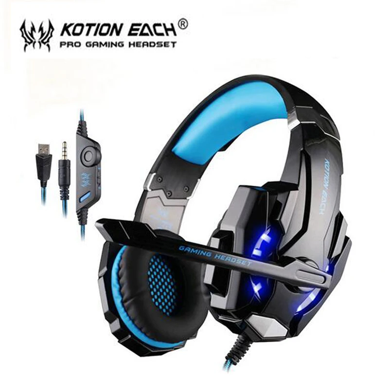 KOTION EACH G9000 Gaming Headset Wired headphones earphone with Mic LED For xbox one ps4 laptop pc gamer playstation 4 computer