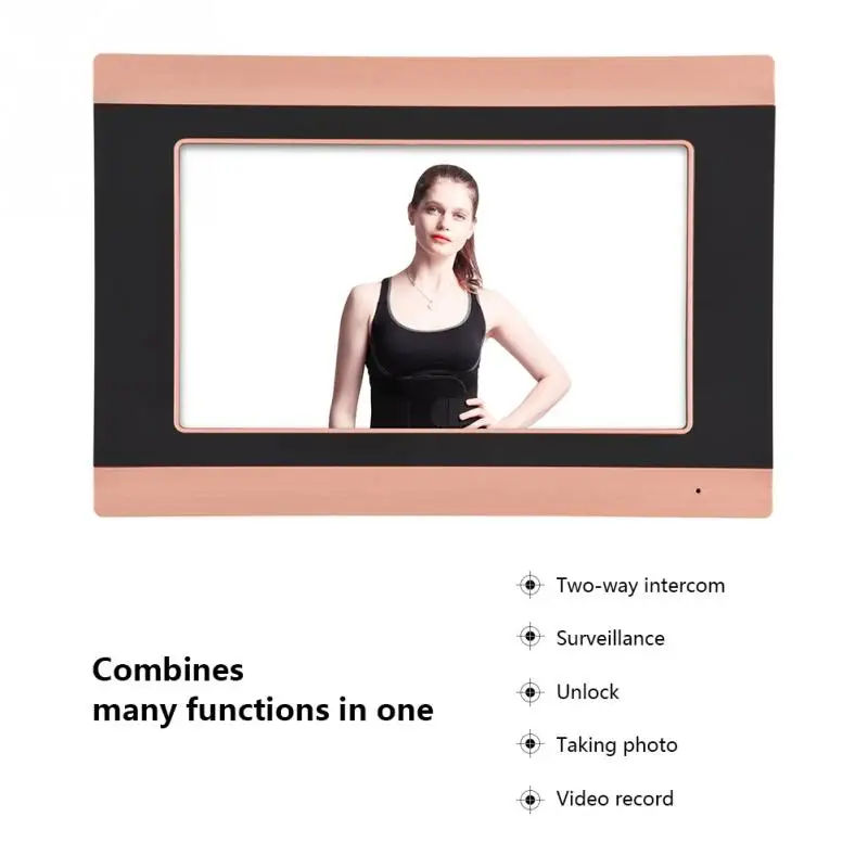 

7 Inch WiFi Smart Video Doorbell Intercom System 1000TVL Wired IR-CUT 1xTouch Screen Monitor Wired Door Phone APP Control