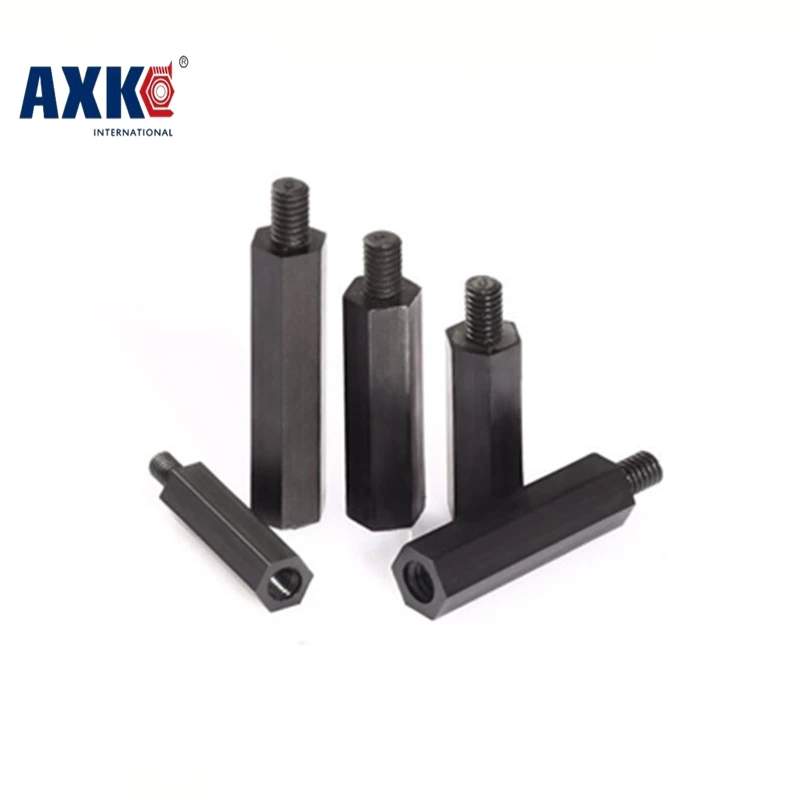 Axk 100 шт./лот M2 * 5/6/8/10/12/15/18/20 + 6 нейлоновая противостоящая прокладка черного цвета с