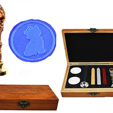 Штамп Винтаж милый кот корона латунь павлин металлической ручкой Щупы для мангала плавления ложка деревянной подарочной коробке набор пользовательских Воск уплотнительное