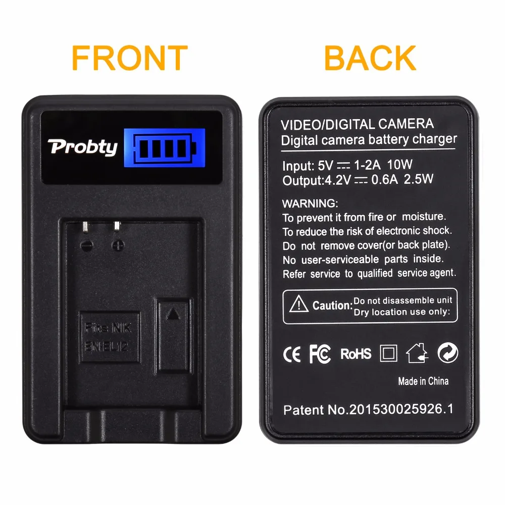 Probty EN-EL12 ENEL12 EN EL12 ЖК-дисплей USB Зарядное устройство для Nikon Coolpix S9700 AW120 S9900 AW130 AW100 P340 S6100 AW110 S9500 S8100