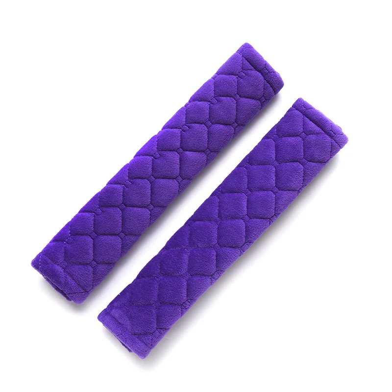 EAFC для маленьких детей Защитный ремень из толстой плюшевой ткани автомобильные ремни безопасности подушка мягкая подушка для защиты плеч подушка для шеи ремень безопасности - Название цвета: Фиолетовый
