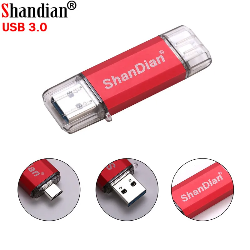 

SHANDIAN wholesale Rotate USB thumb drive Rotate External Storage 4GB 16GB 32GB 64GB OTG Type C 3.0 Flash Drive U disk