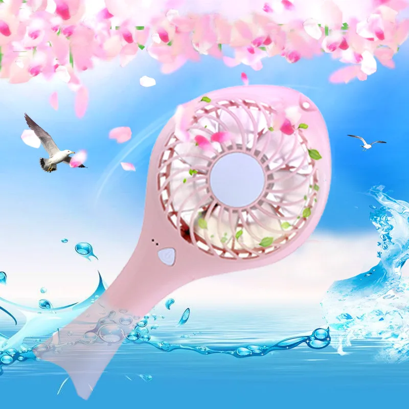 

Mini Outdoor portable Mermaid USB fan portable handheld mini fish fan 3W