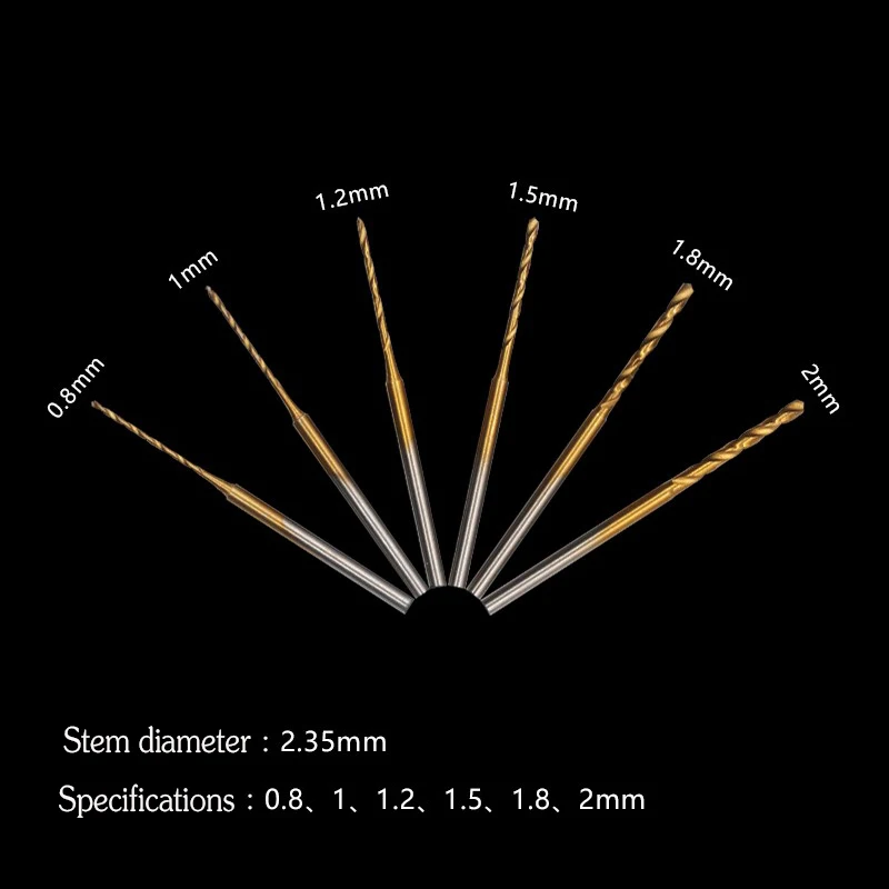 YEODA Превосходное качество 2,35 мм ручка микро Высокоскоростная сталь HSS Прямые Мини сверла электрические сверла роторные электроинструменты