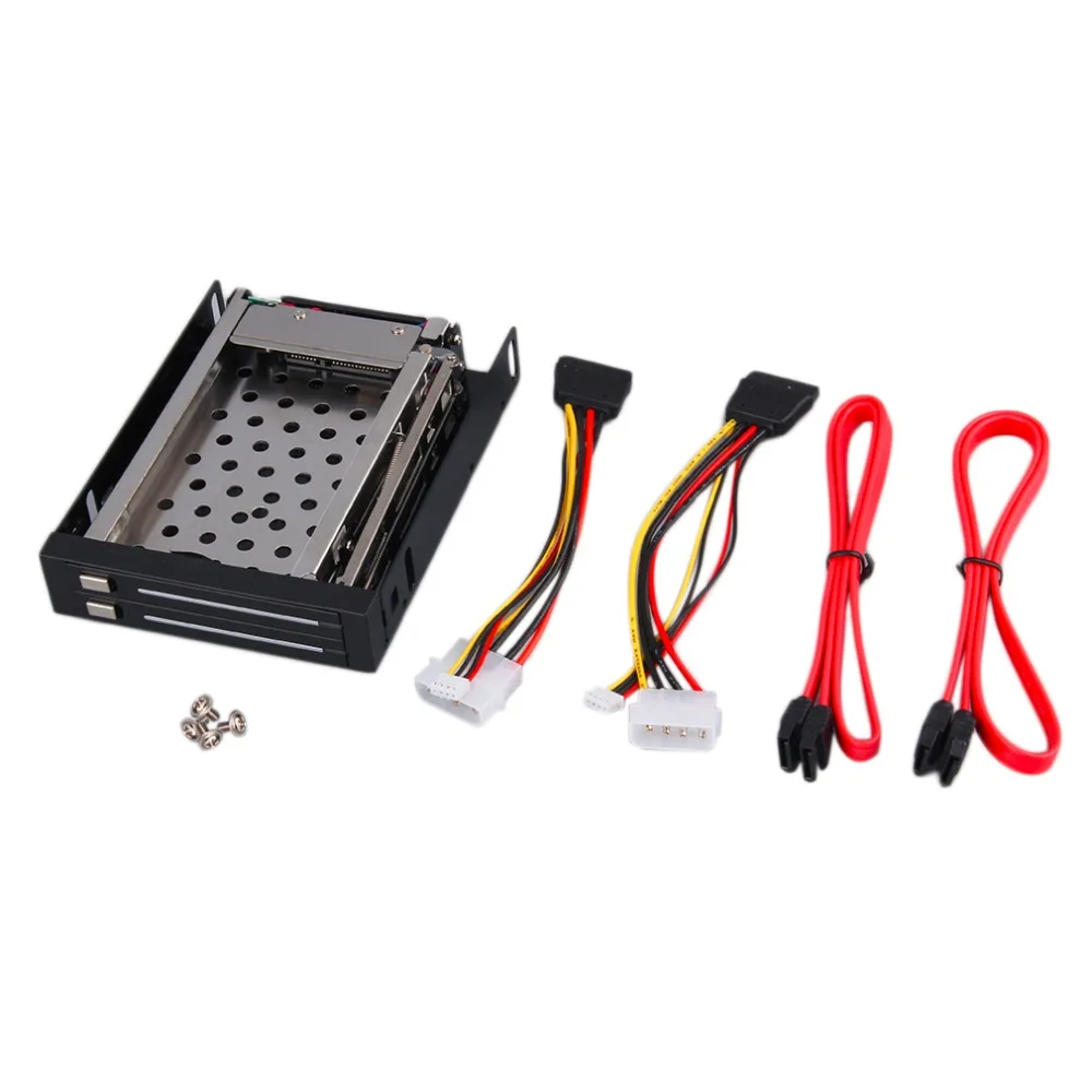 2017 Newest 2 Bay SATA Serial Internal Enclosure Rack For 2 5 inch Hard Drive font