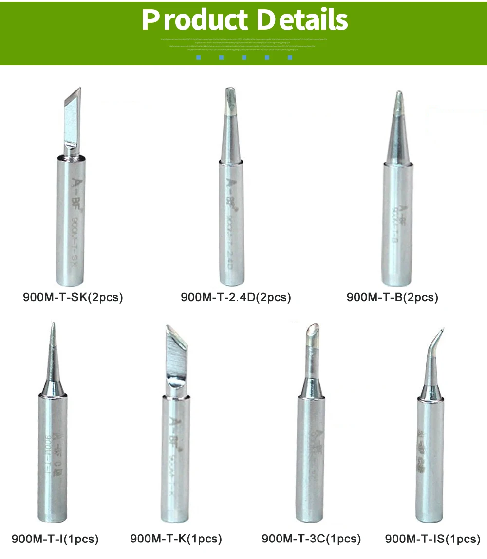 10 шт. наконечники для паяльника 900 м Стандартный A-BF высокое качество паяльные сварочные наконечники паяльная станция 936 907 Утюг