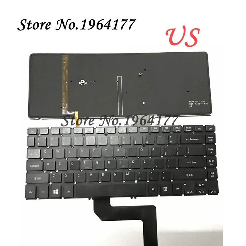 

New US English keyboard for ACER M5-481 M5-481T M5-481P X483 X483G Z09 keyboard backlit with backlight
