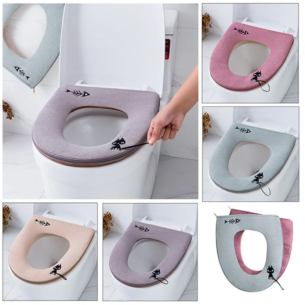 

Bathroom Protector Closestool Soft Warmer All Shape Toilet Cover Seat Lid Pad Mats Winter Clean Heathy Toilette Accessories