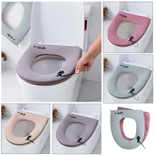 Protector para baño, Closestool, calentador suave, cubierta para inodoro en forma de completa, almohadilla de la tapa del asiento, esteras, accesorios de aseo para limpieza de invierno