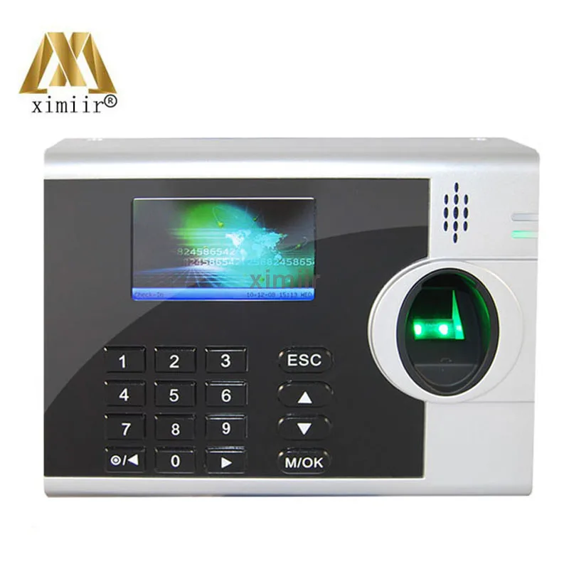 XM218 устройство дактилоскопического опознания отпечатков пальцев посещаемость времени с ID кардридер Внешний Принтер функция RS232