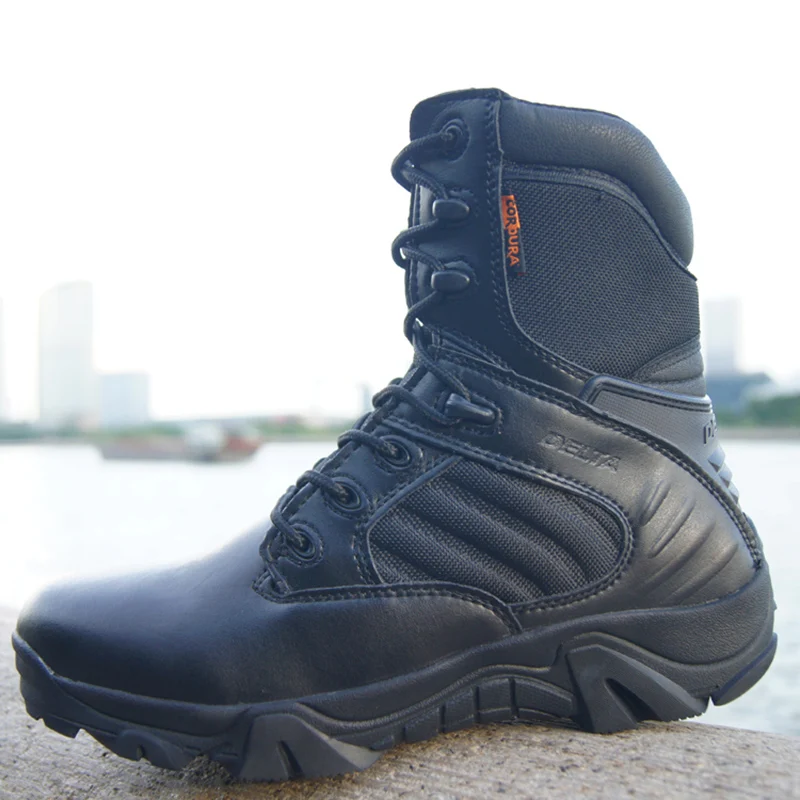 2016 Men Military Tactical Boots Desert Combat Outdoor bot Army Hiking Travel Botas Leather Autumn Ankle
