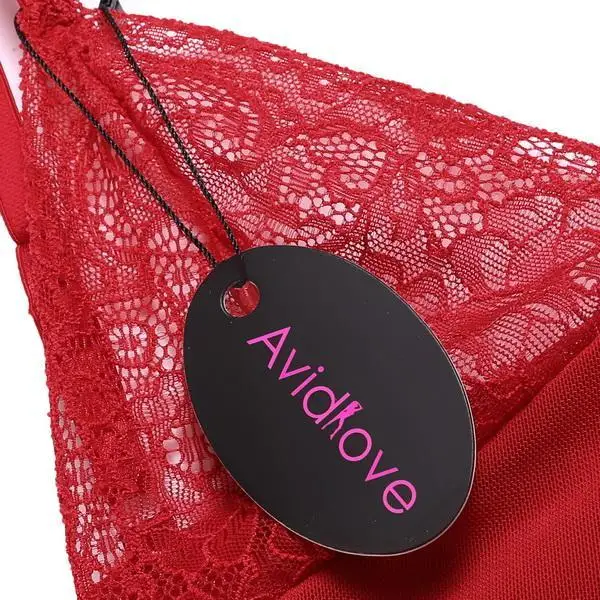 Avidlove привлекательное Эротическое белье Ночное белье спагетти платье ремень Открытый комплект с короткой ночной рубашкой нижнее белье женское сексуальное нижнее белье сексуальный Para Mulheres