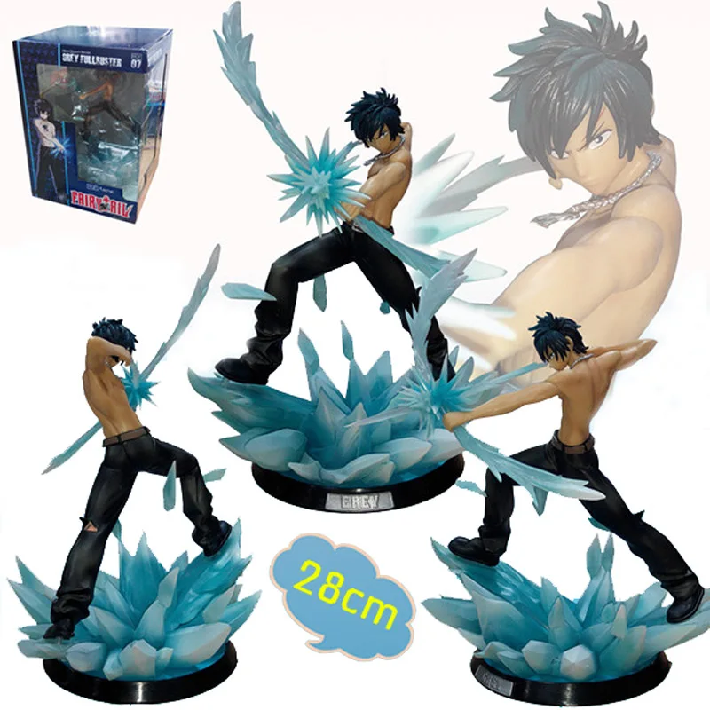 

FAIRY TAIL Action Figure Gray Fullbuster Ice Magic Super Freeze Arrow Grey Battle Style 280mm Anime FAIRY TAIL Model Toys