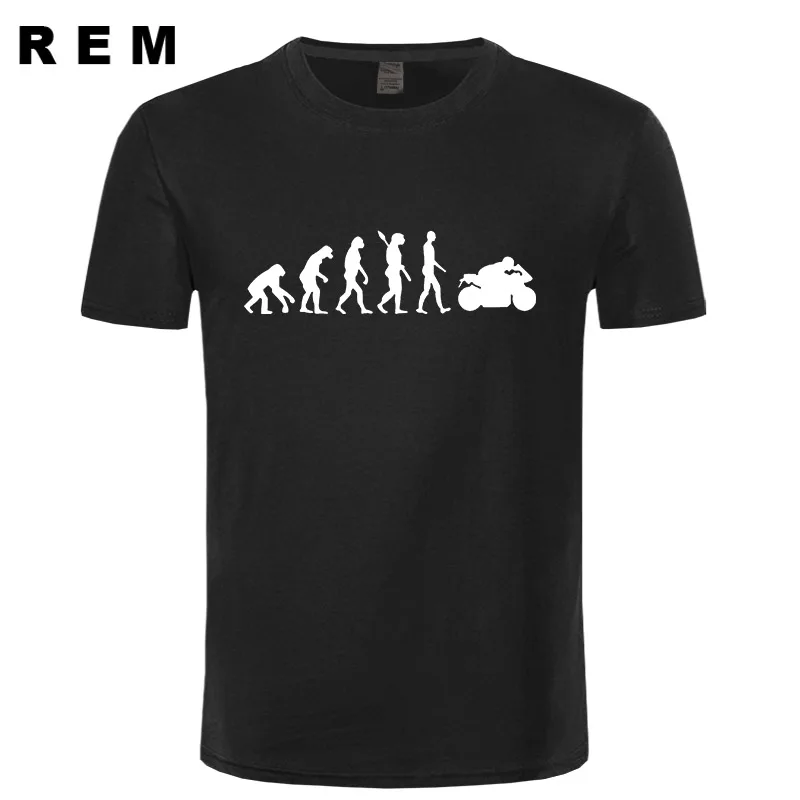 Мужские футболки для мотоцикла APE TO EVOLUTION, футболка, летняя Хлопковая мужская модная футболка с коротким рукавом и круглым вырезом