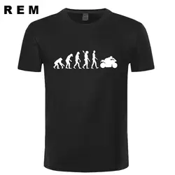 Мотоцикл футболки Для мужчин мотоцикл APE к эволюции футболка лето 2016 короткий рукав o-образным вырезом хлопок Для мужчин модная футболка