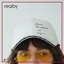 REALBY Бейсбол Кепки новое летнее черно-белый два способа с Повседневное сумки для школы козырек KR1