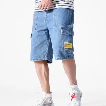 

Washed Denim Shorts Men 2019 Summer New Fashion Casual Shorts Men Mid Waist Shorts Jeans For Men Plus Size 5XL Men's Shorts