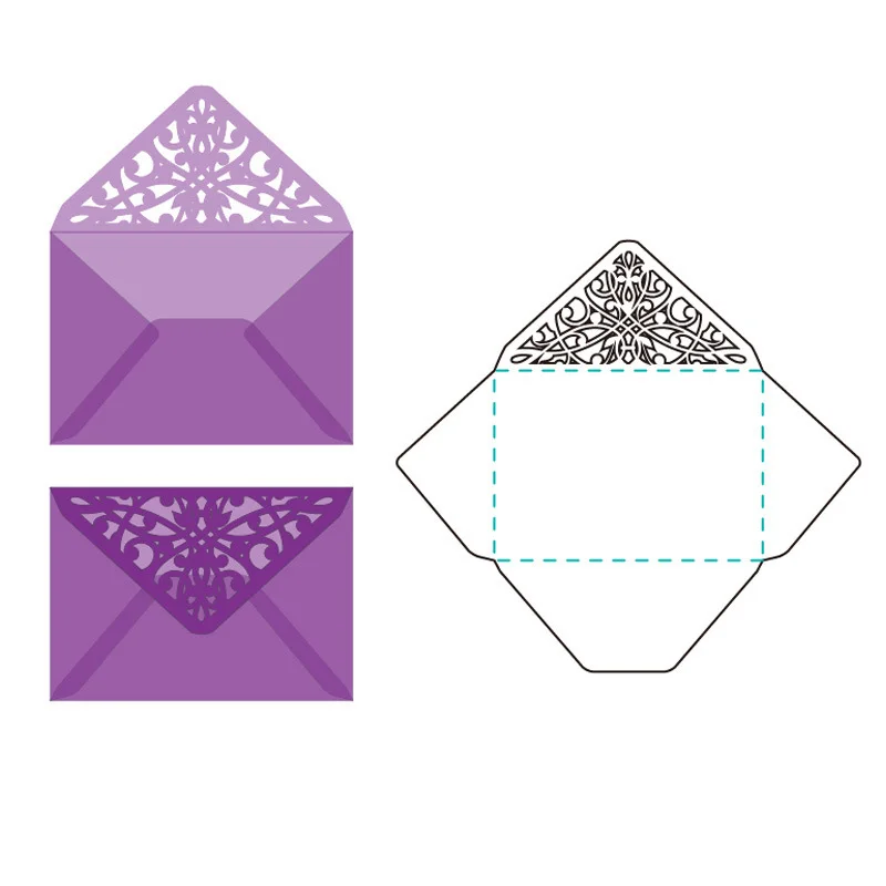 

Lace Envelope Card Frame Metal Cutting Dies Decorative DIY Scrapbooking Steel Craft Die Embossing Paper Cards Album Stencils Die