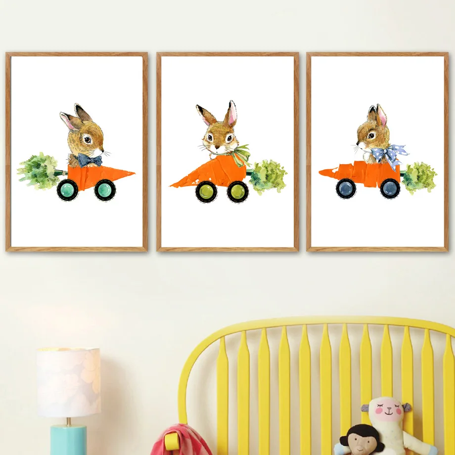 Us 3 04 38 Off Cartoon Rabbit Carrot Car Wall Art Canvas Painting Nordic Posters And Prints Animal Nursery Pictures For Kids Room Decor In Us 3 04 38 Off Cartoon Rabbit Carrot Car Wall Art Canvas Painting Nordic Posters And Prints Animal Nursery Pictures For Kids Room Decor In