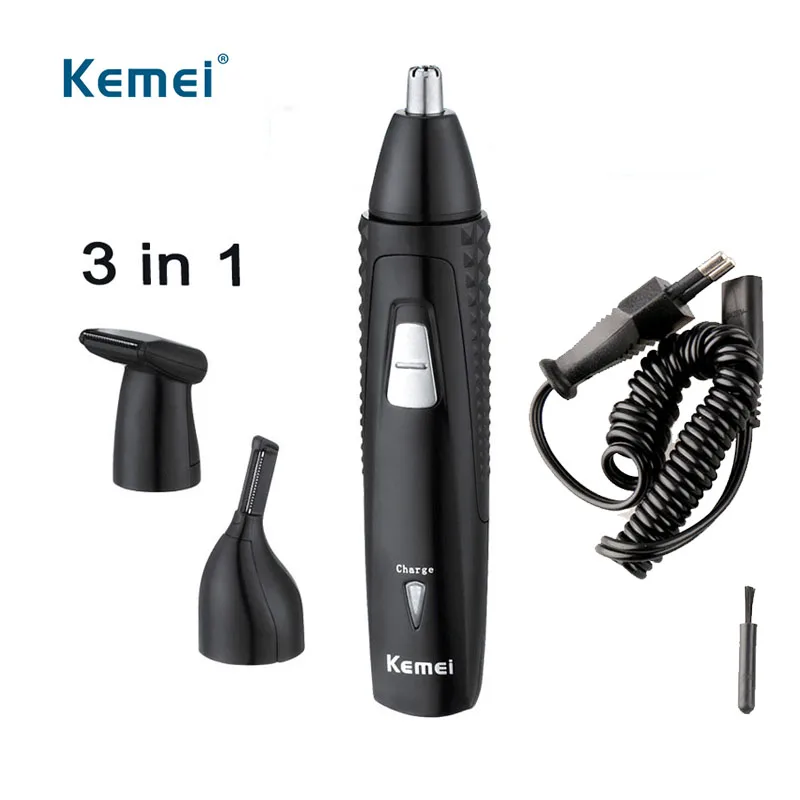 

Kemei-309 Men 3 in 1 Rechargeable Nose Hair Trimmer Electric Ear trimmer