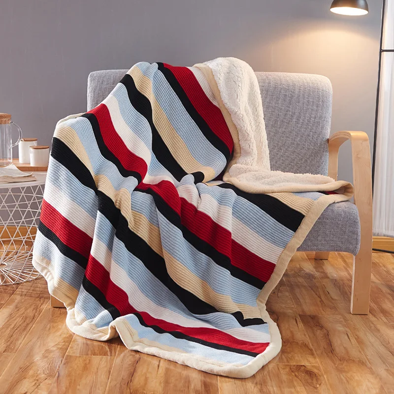 Drop Shipping European and American Style winter knitted blanket