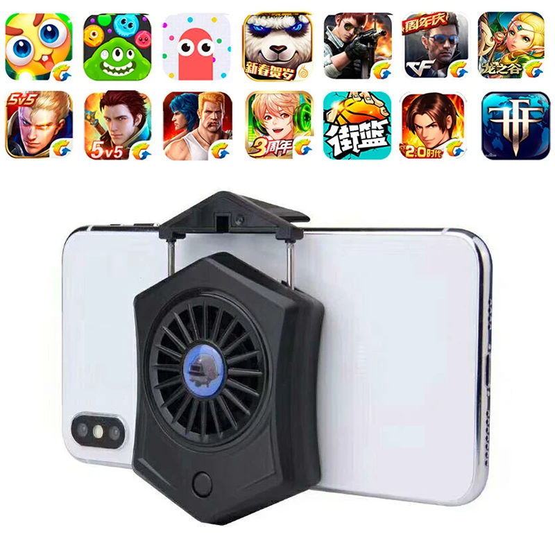 Mobile Phone Cooler Fan Holder Cooling Pad Gamepad Game Gaming Shooter Mute Radiator Controller Heat Sink Universal Port Mobile Phone Cooler Fan Holder Cooling Pad Gamepad Game Gaming Shooter Mute Radiator Controller Heat Sink Universal Port