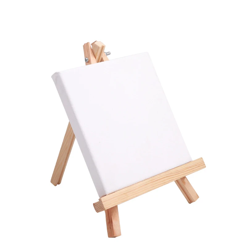 White Primed Blank Drawing Novelty Display Acrylic Frame Oil paint board 10*10CM Crafts Painting Framed DIY 10pcs