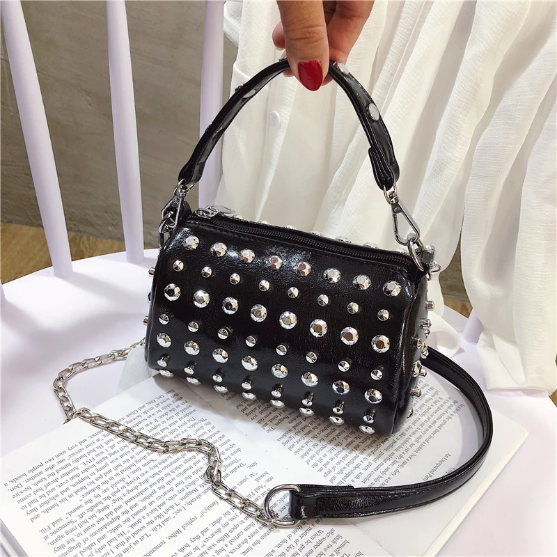 

Fashion Women Versatile Handbags Soft Offer PU Leather bags messenger bags Rivet Shoulder Crossbody Bags