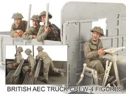 Сборка Неокрашенная масштабная 1/35 британская AEC Truck Crew-4 фигурки фигурка старинная Смола модель миниатюрный комплект