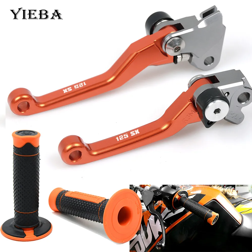 For KTM 125SX 2009 2010 2011 2012 2013 Motorcycle Grips Handle Rubber Bar Gel Grip Pivot Brake Dirt Bike Brake Clutch Lever