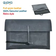 Ретро стиль сумка для ноутбука супер тонкий рукав чехол, полностью зернистый кожаный чехол для ноутбука Dell Xps 13/15