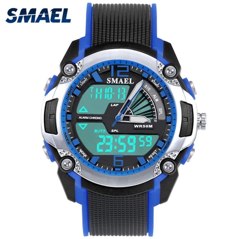 

SMAEL Children 1343 Watch 50M Waterproof Kids Wristwatch Chronograph LED Auto Date Resistant Watches Sport Quartz Clock For Boys