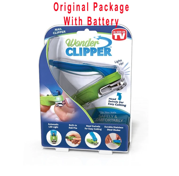 

Wonder Clipper Lighted Nail Trimmer 150 Degree Swivel Head Nail Clipper Painless Professional LED Dog Cat Nail Clipper