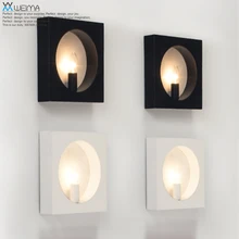 Современный минималистский черный белый Nordic искусство бра освещение исследование зал спальня гостиная