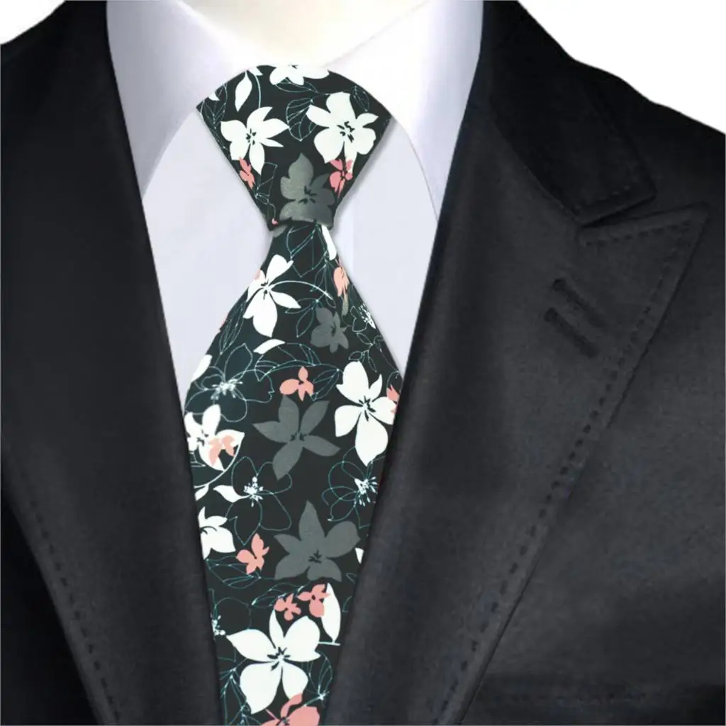 mens silk floral ties