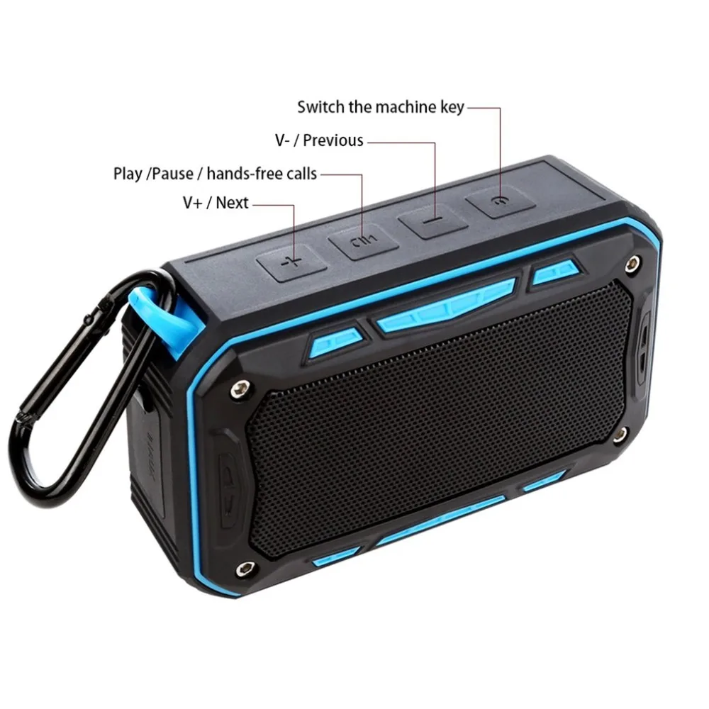 

S618 Bluetooth Speaker IP67 Waterproof Handsfree TF FM Radio Portable Outdoor Speaker for Riding Climbing Bicycle