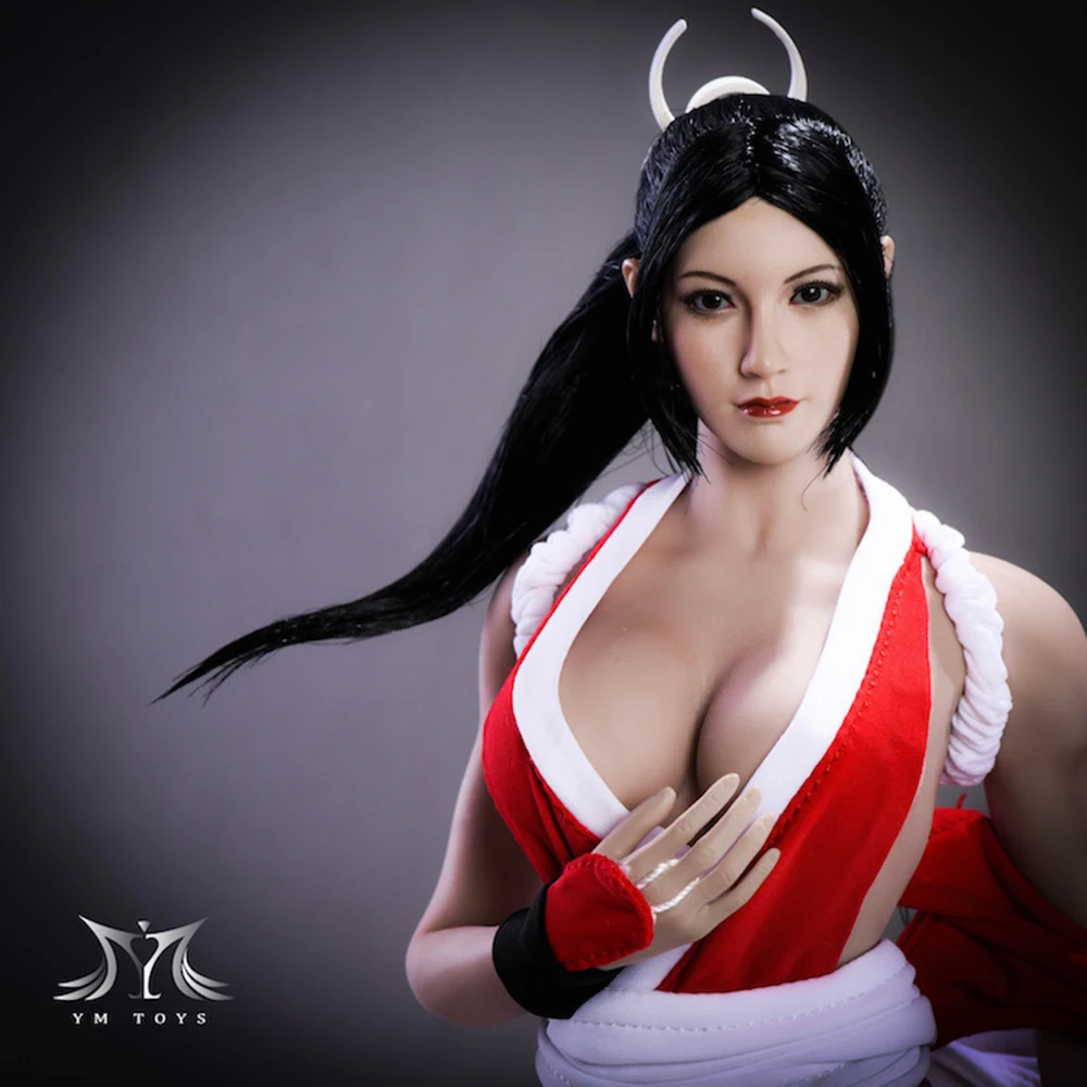 Fang 1/6 Азия девушка голова mai shiranui голова резная женская голова резьба красота голова скульптура для 1" HT фигура тела