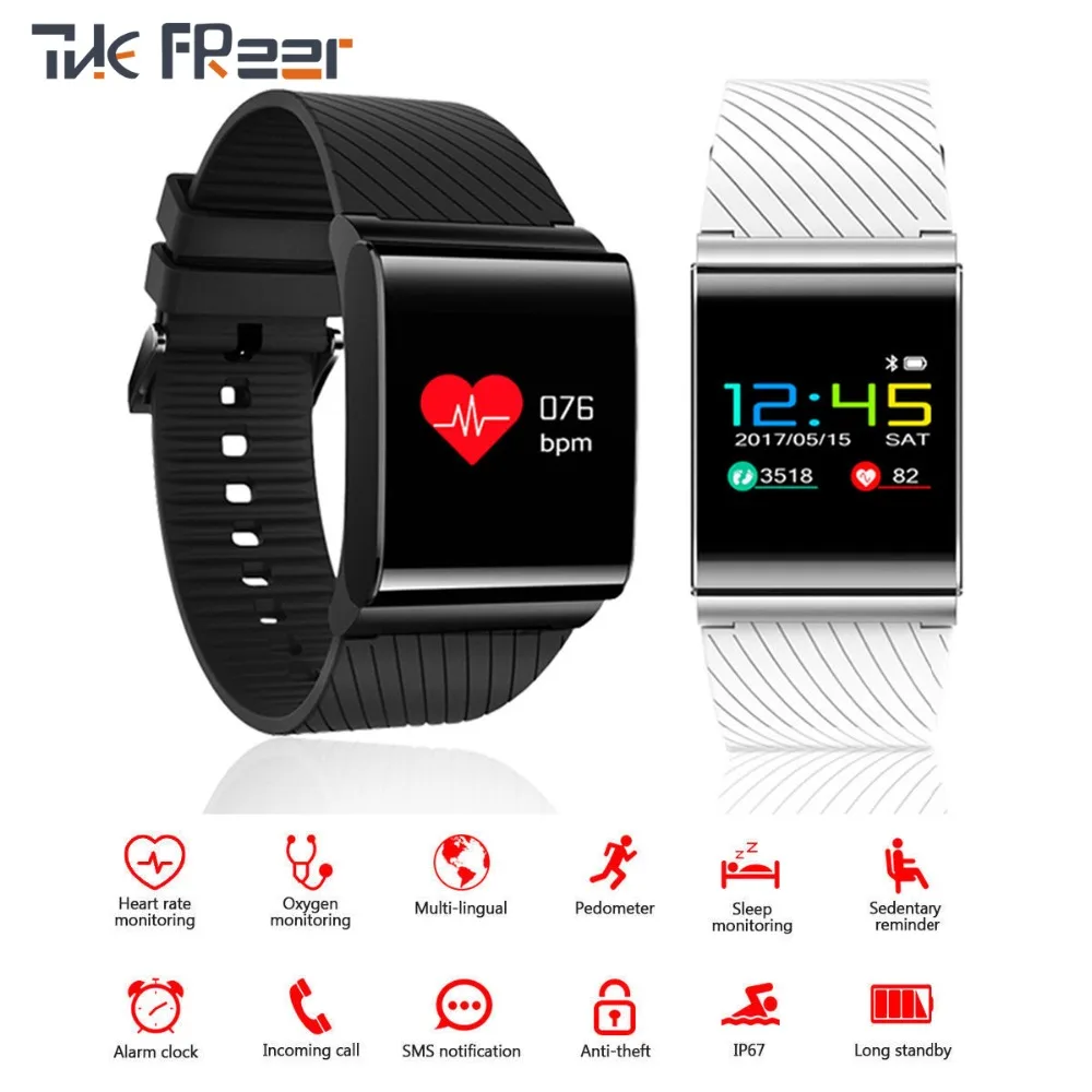 

Smart Watch Color Screen Heart Rate Blood Pressure Monitor Sleep Tracker Fitness Sprot Watch IP67 Waterproof for Men Women Band