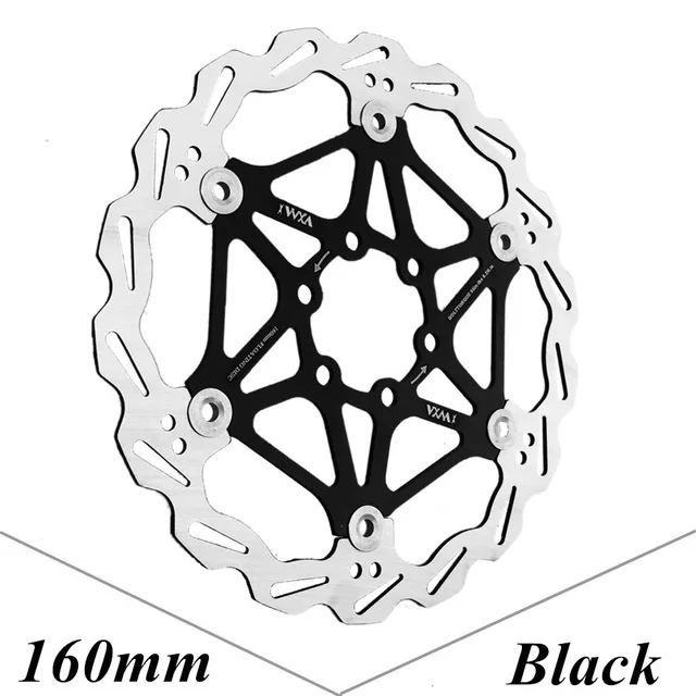 Vxm Велосипеды Дисковый Тормоз MTB DH тормоза поплавок плавающей диски 160 мм/180 мм/203 мм hydreaulic тормозных колодок поплавок роторов Запчасти для велосипеда - Цвет: VXM 160mm Black