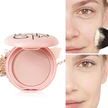 Pressed Powder Waterproof Oil Control Longlasting Makeup Shimmer White Bronzer Brightener Face Highlighter Setting Powder