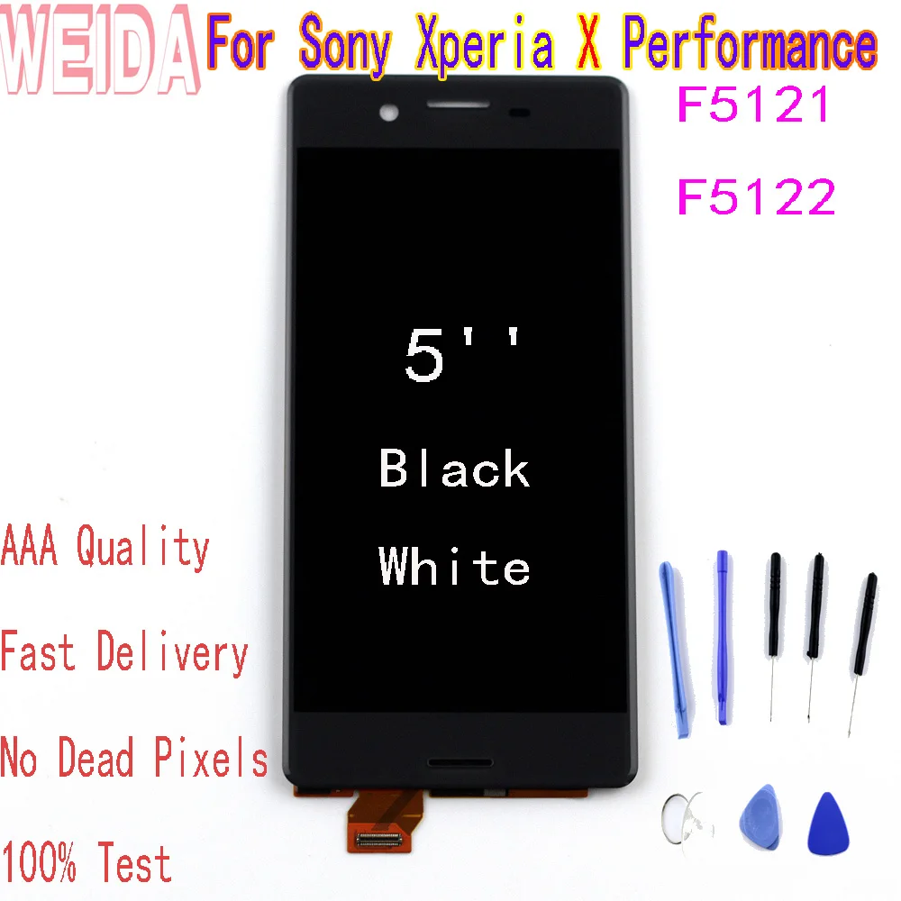 

WEIDA 5''For Sony Xperia X Performance F5121 F5122 Xmini LCD Display Touch Screen Digitizer Assembly WITHOUT Frame