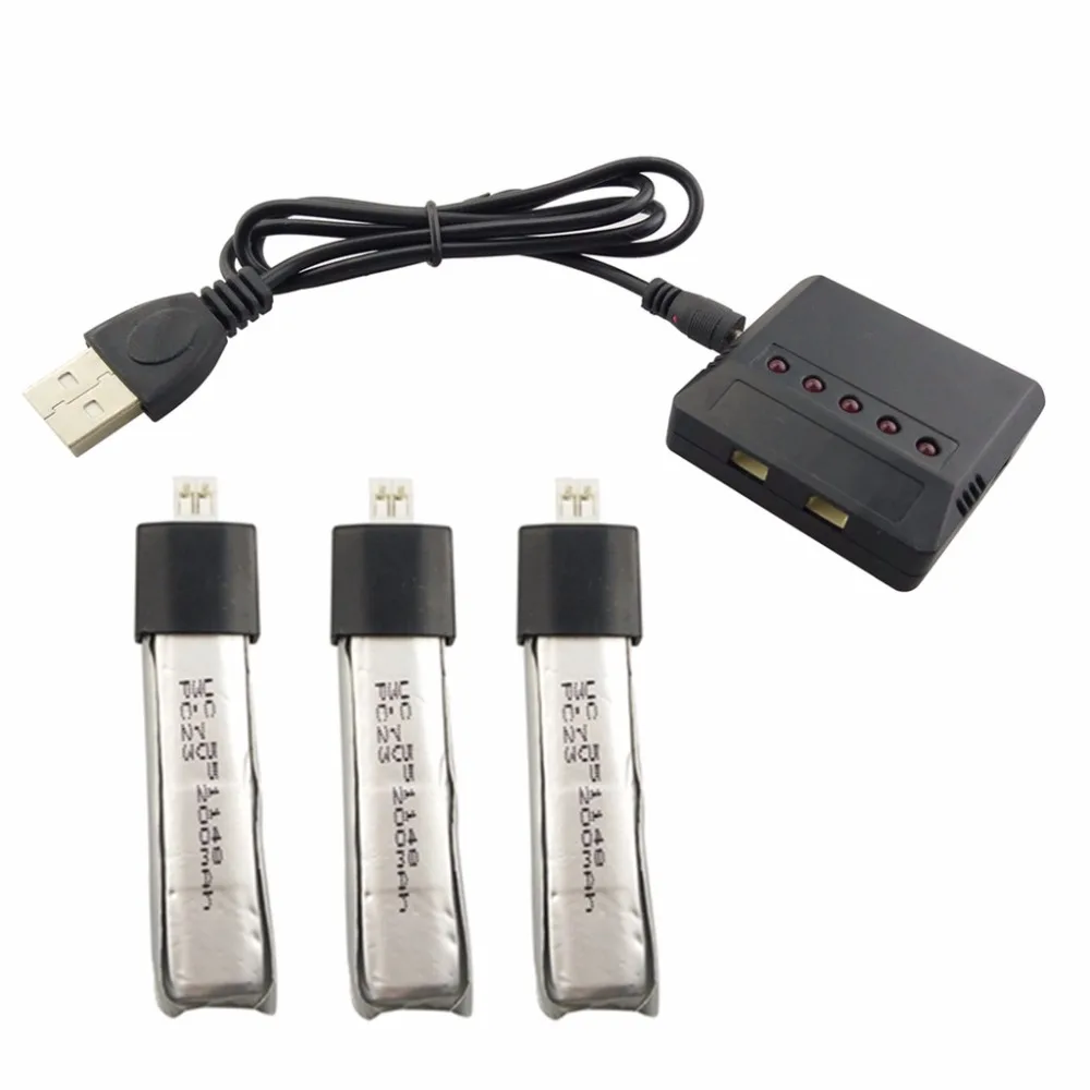 3 шт 7 V 200mah литиевая батарея с 5 в 1 зарядное устройство для Wltoys V911 KV911 0005 F929 F939 пульт