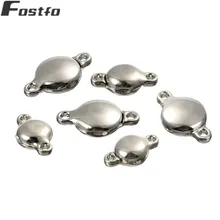 Fostfo 10 шт./лот 8*14/12*20 мм нержавеющая сталь сильные магнитные замочки для кожаных браслетов разъемы концевые колпачки для изготовления ювелирных изделий