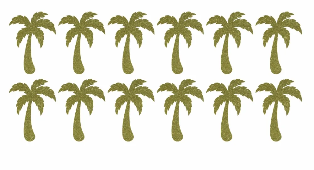2.8x3.8cm Palm tree gold glitter sticker label | Дом и сад