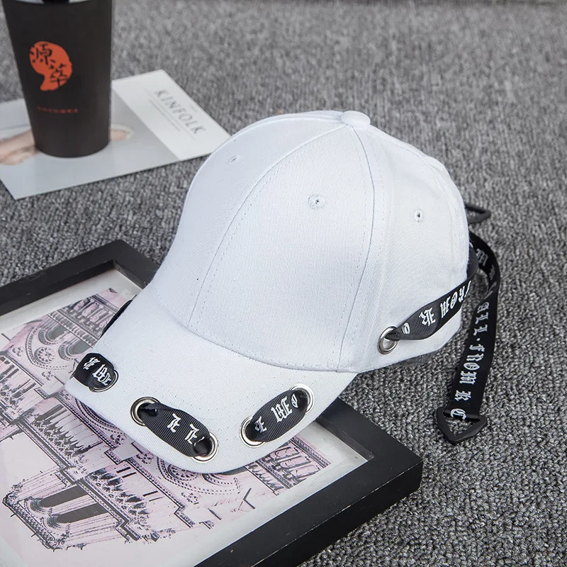 

Women Casual Baseball Cap with Long Letters Ribbon Men Hat Snappback Cap