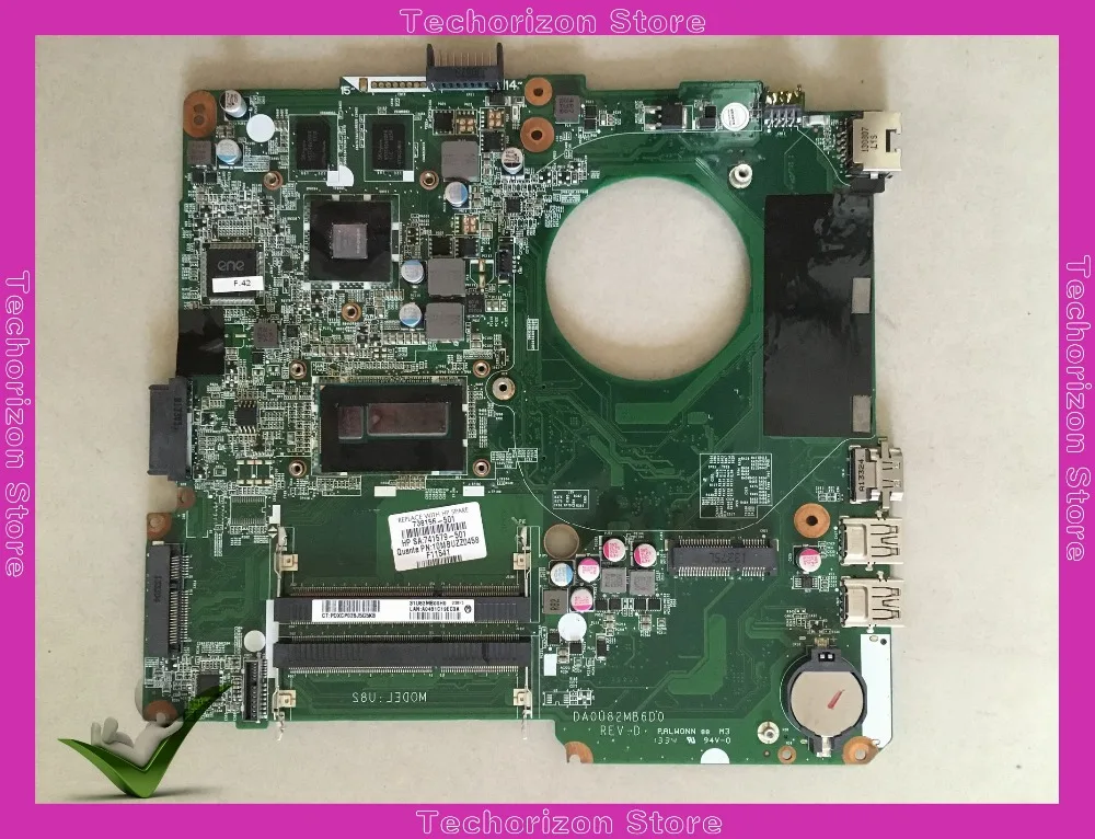 

738156-501 738156-001 For HP 14-N laptop Motherboard DA0U82MB6D0 I5-4200U tested working