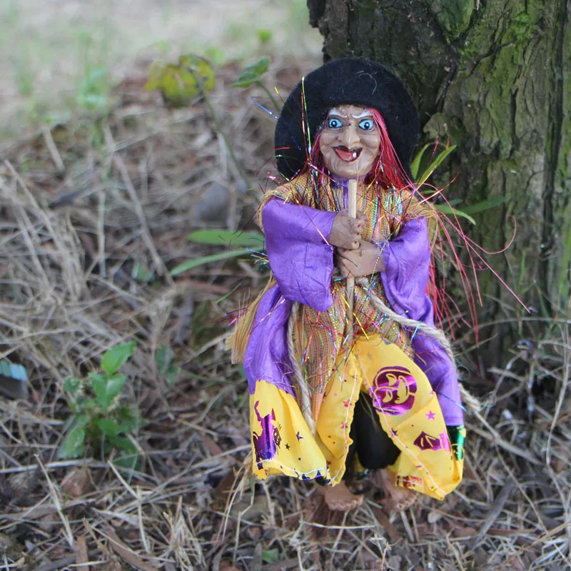 Hanging Horror Witch Figurine Halloween Decoration Pendant Ornaments for Party Garden Holiday Lawn Patio Decor PAT88 (2)