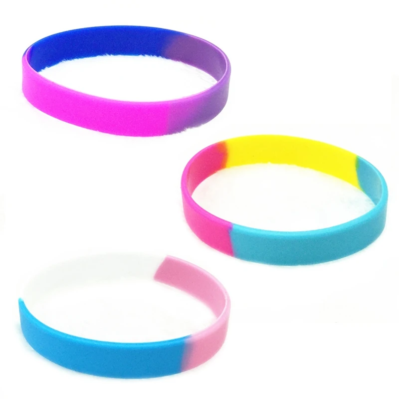 

1 PC Gay Pride Rainbow Silicone Bracelets Lesbian Trans Pride Bisexual Flag Silicone Wristband Bracelet Support Gay Lesbian