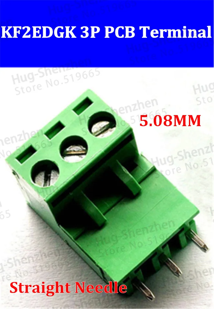 

10pcs KF2EDGK 3P terminal 5.08mm 300v 15A pcb terminal connector